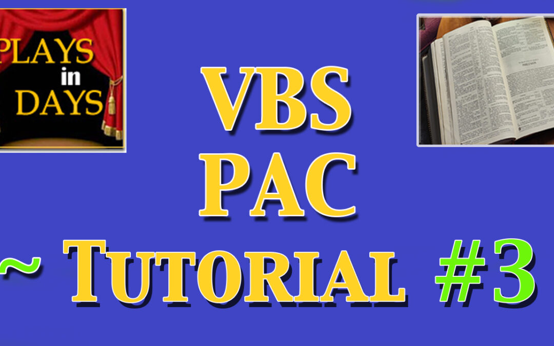 Plays in Days Blog #39 – VBS PAC Has First Meeting